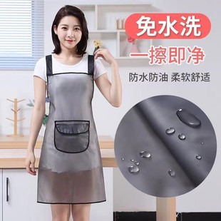 防水围裙做饭防油女厨房专用家用夏季 网红男围腰 薄款 餐饮2023新款