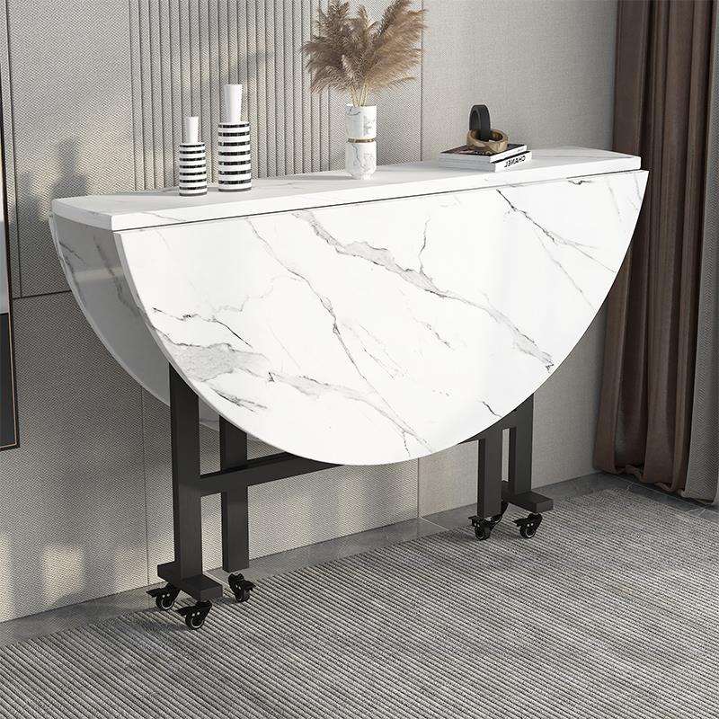 #折叠桌圆形家用小户型折叠餐桌多功能创意餐厅饭桌10人吃饭大圆