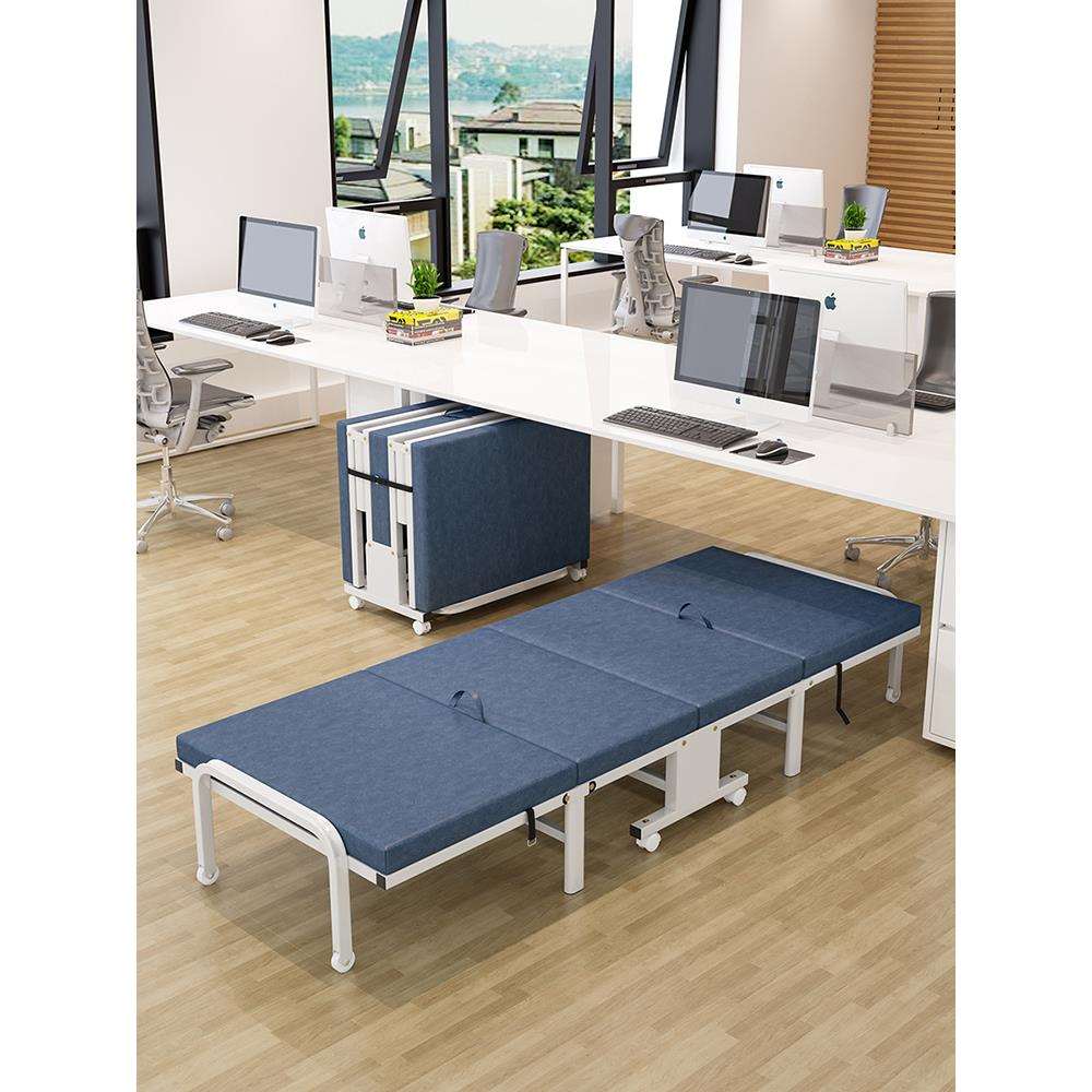 折叠床单人午休床躺椅便携简易经济办公午睡床临时床陪护家用加厚