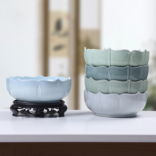 绿萝水培陶瓷盆哥窑家用客厅花盆水培绿植无孔水仙花铜钱草碗莲盆