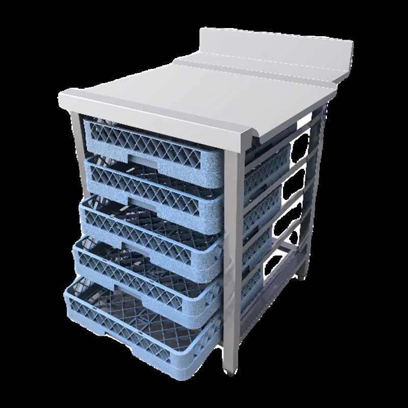 洗碗机专用水池工作台污碟台洁碟台长龙揭盖式配套水槽接驳台配件