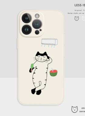 西瓜猫猫硅胶手机壳iphone17手机壳苹果16promax情侣保护套15卡通14新款可爱13搞怪12软适用华为p70任意机型