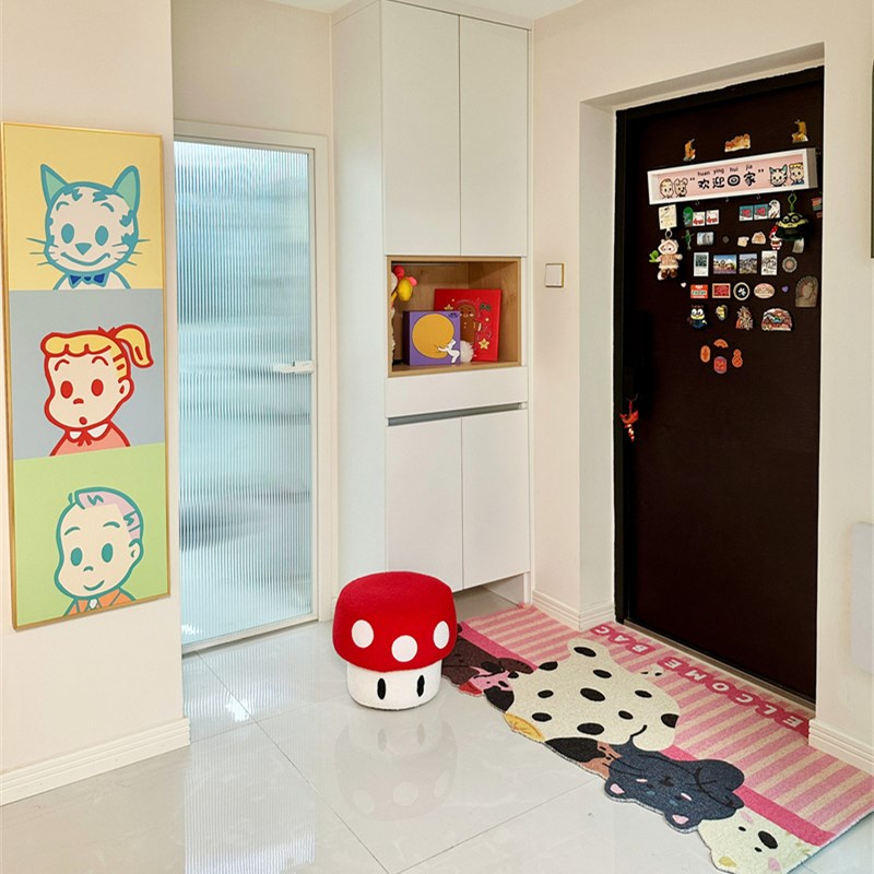 与风与海多巴胺可爱动物入户地垫创E意垫玄关进门丝圈垫耐脏可裁