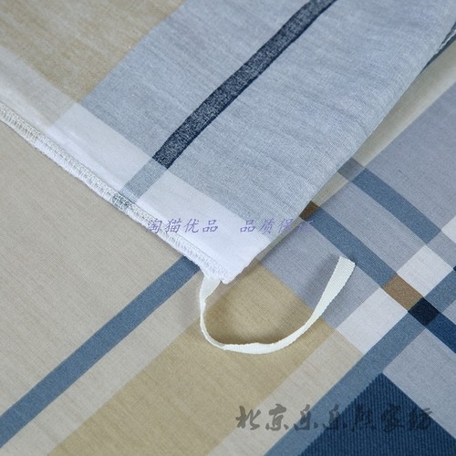 纯棉格子学生宿舍牀上用品单人被套牀单枕套员工宿舍上下铺三件套