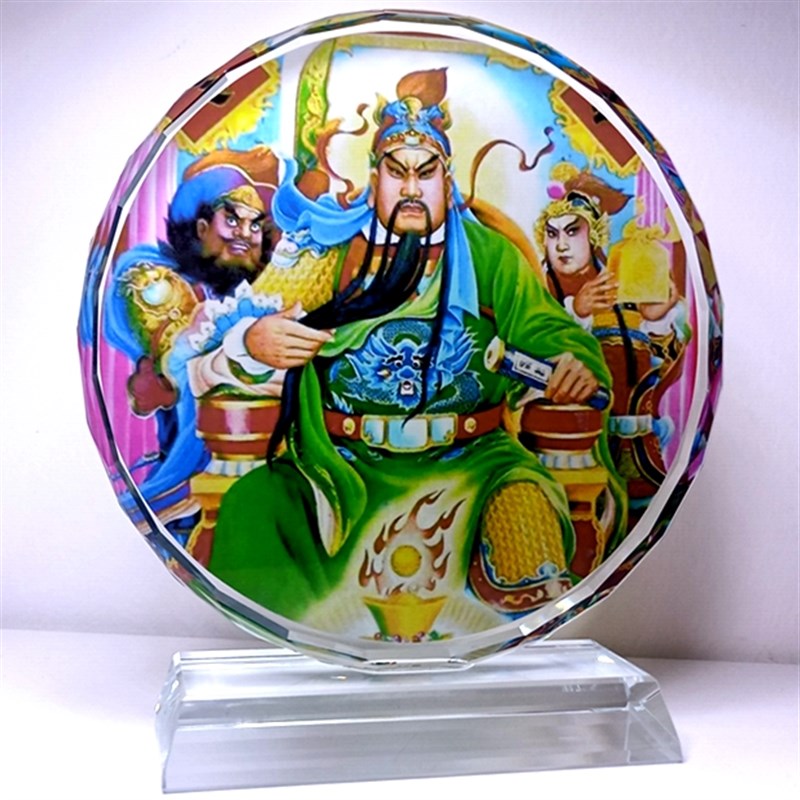 三国演义模型赵云工艺关羽礼物诸葛亮摆设曹操收藏品刘备水晶摆件