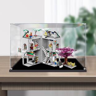 展示盒模型防尘罩711便利店积木透明7仔时光骑楼亚克力收纳防尘罩