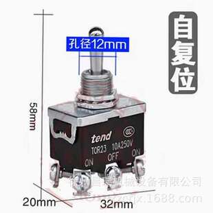徐工随车吊高空作业车TOR23自复位纽子开关TEND程机械配件6脚3挡