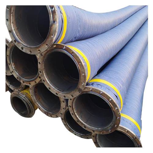 螺旋钢丝管200-850mm耐磨抽沙橡胶管船用法兰式吸排水橡胶管