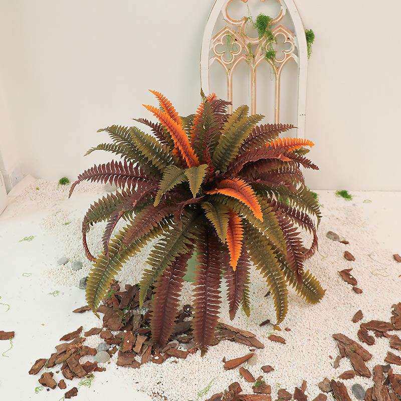 仿真绿植波斯蕨类高端室内装饰假植物叶子摆件景观假花树造景装饰