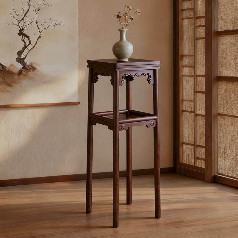 实木花架中式客厅高级花台落地式宋徽宗宋代美学花几盆景摆放架子