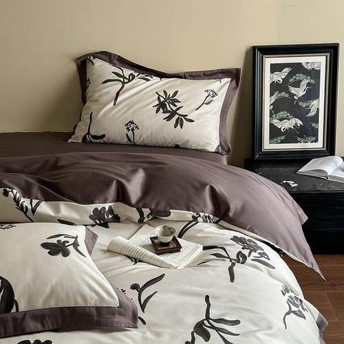 新款100S长绒棉贡缎数码印花系列丝滑舒适亲肤三件套四件套