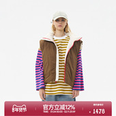 ROLLCALL25秋冬新款 正反两穿包袋设计撞色羽绒马甲上衣