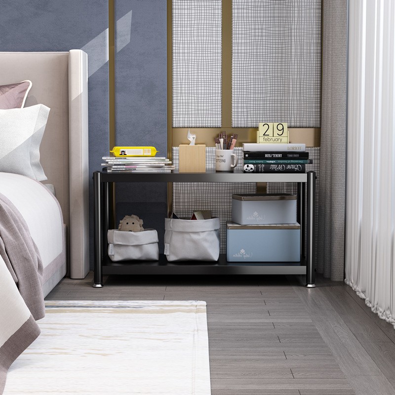 双层落地台面不锈钢厨房置物架微波炉架2层家Q用烤箱架厨具收纳架