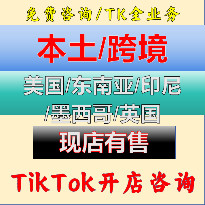 tk代入驻英国本土店铺跨境三个月流水保过东南亚欧盟现店咨询服务