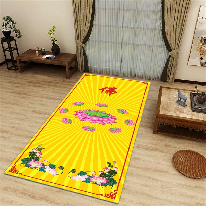 108超顺滑大拜垫磕大头拜忏y垫家用拜佛垫大礼拜拜垫荷花地毯地垫