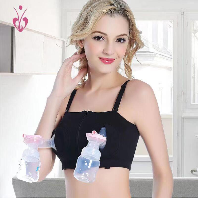 工厂免手扶吸奶内衣吸奶器哺乳期吸乳胸衣薄款哺乳文胸