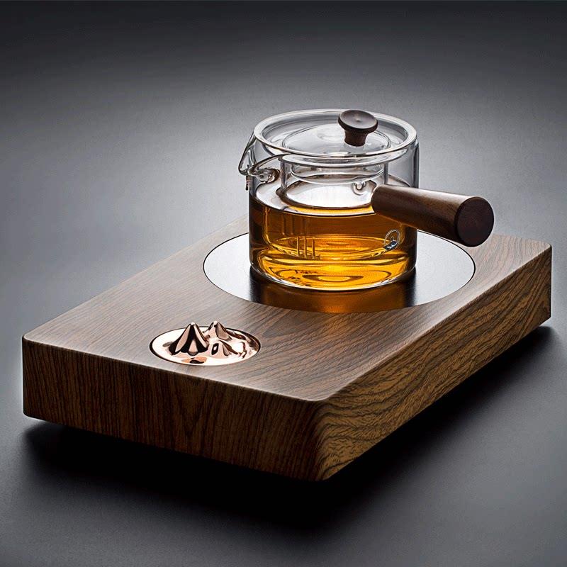 正品三界观山黑晶炉泡茶炉家用电热炉2代简炉迷你煮茶玻璃小型静