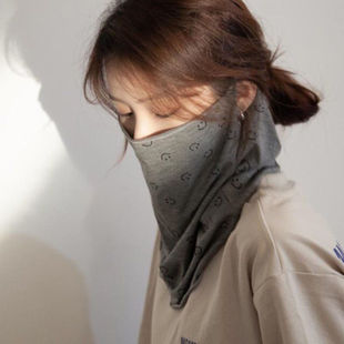 全包防晒面罩女遮脸挂耳面罩高颜值护颈一体脖套围脖遮阳脸罩骑行