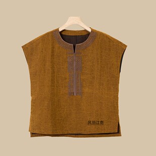 越老板双非遗工艺夏季老料龟裂纹金龟刺绣香云纱小个子女装82513