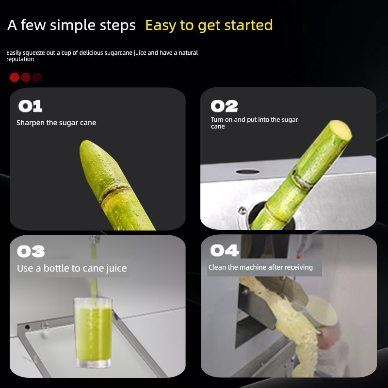 商业甘蔗榨汁k机压榨机专用全自动小型机器