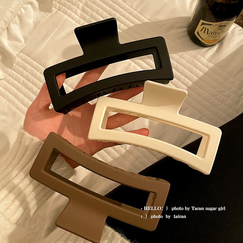 韩国超大号头发方形夹子头饰发夹后脑勺发卡大号抓夹发量多鲨鱼夹