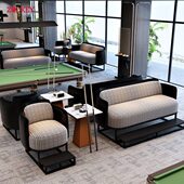 台球厅台球沙发台球室观球椅休息区卡座高档比赛专用看球座椅新款