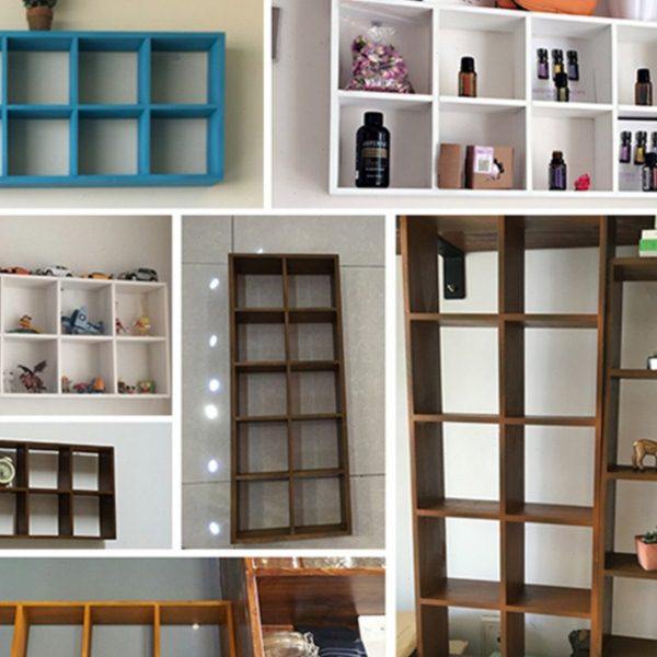 复古乡村壁饰收纳陈列架展示柜可悬挂咖啡厅卧室墙面装饰品创意