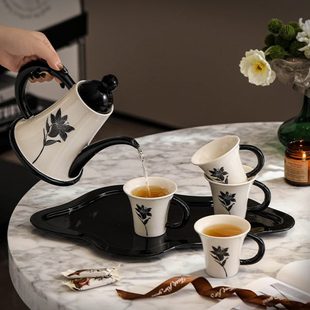 家用轻奢高档乔迁新居杯子高级感陶瓷水具礼盒送人 漫时光茶具套装