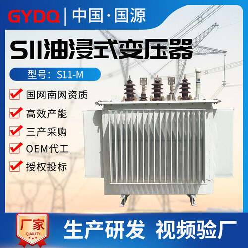 国源S11三相油浸式变压器10kv800kva电力变压器35kv1000kva变压器