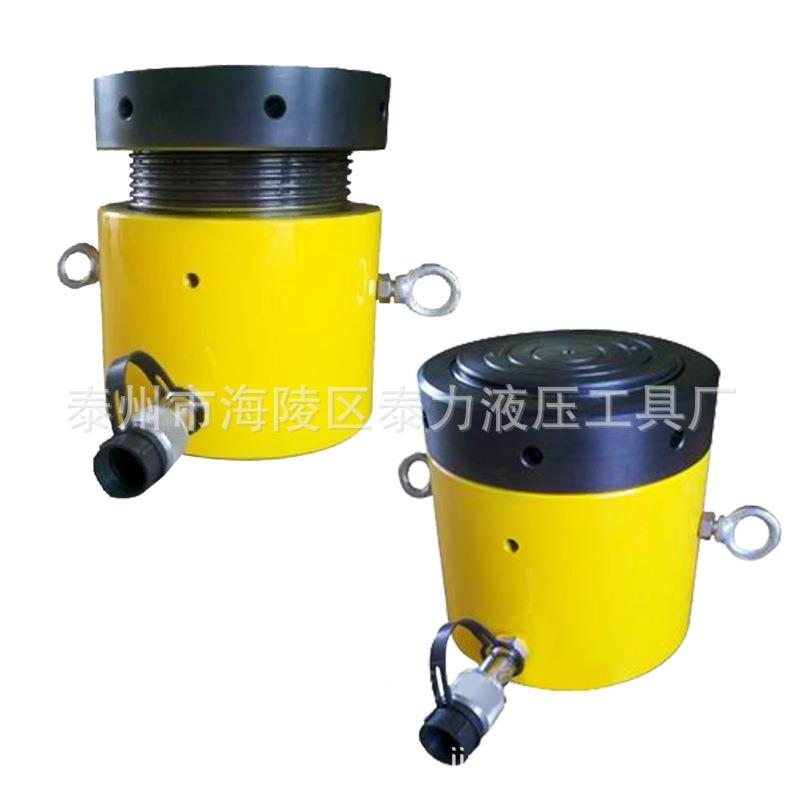 同步顶升油缸电动自锁式液压千斤顶分体式单作用薄型桥梁千斤顶