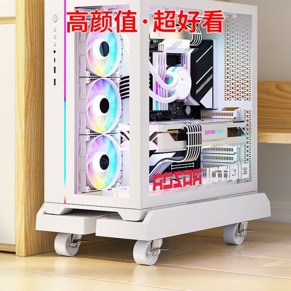 厂促可移动伸缩底座台式电脑主机家用公通用滑轮支架万向轮置物架