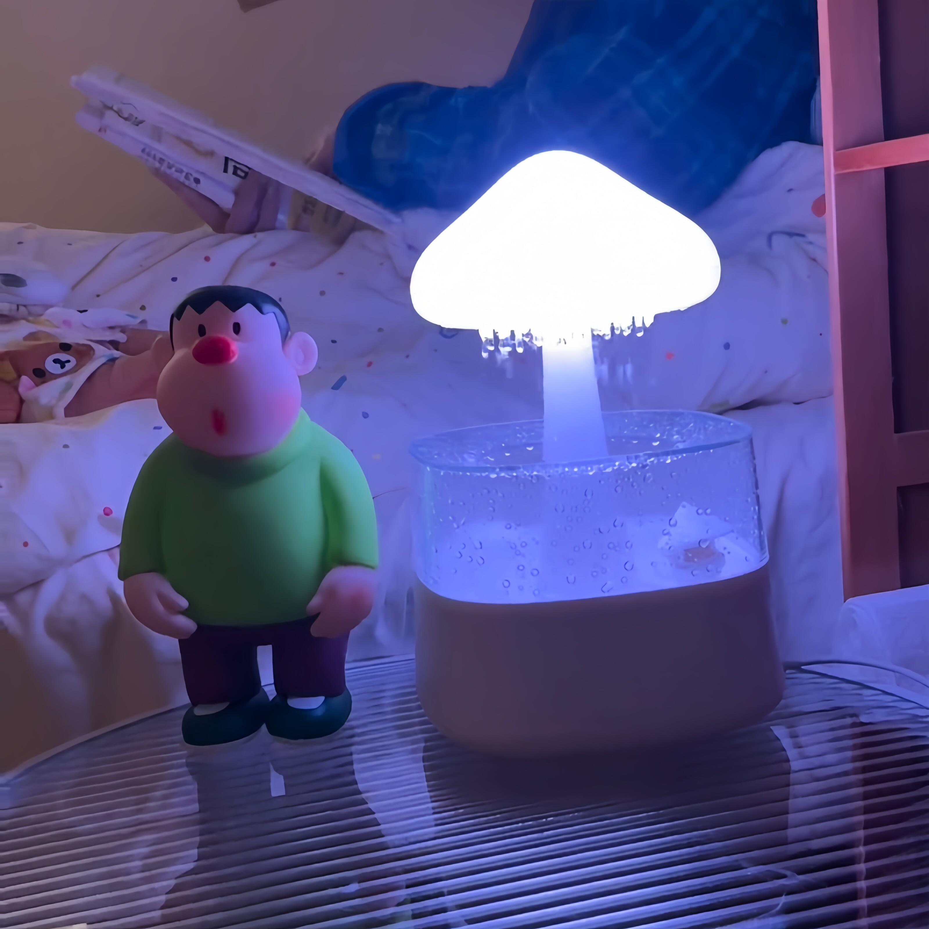 云朵下雨加湿器家用房间雨滴声助眠香薰机卧室桌面空气喷雾雾化器