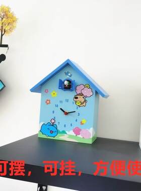 挂钟布谷鸟锺闹钟鸟叫创意儿童挂表客厅座钟座钟静音咕咕钟表