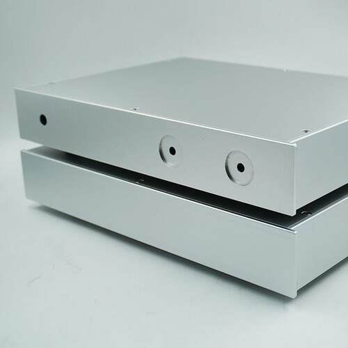 375mm 全白色 喷砂铝主机壳 前级功放 外壳DIY 全铝功放机箱