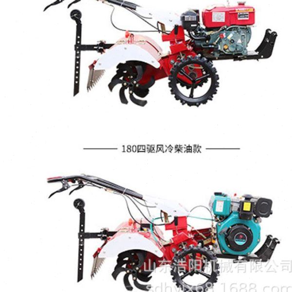 柴油四驱微耕机188型手扶大棚管理翻地机农用自走式果园旋耕机