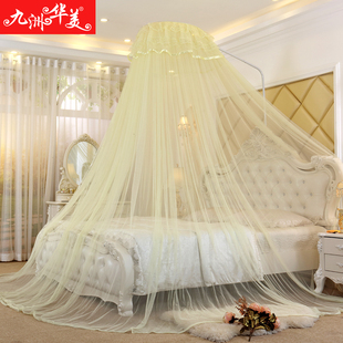 18m加大圆床宿舍家用落地免安装 九洲华美圆顶宫廷蚊帐公主风15