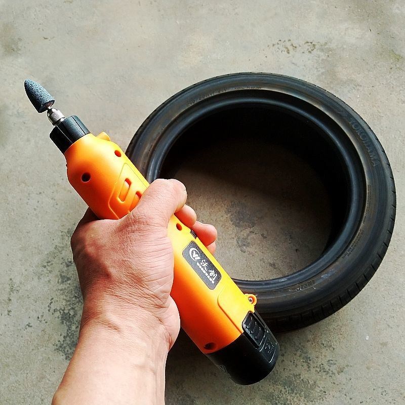 汽车真空胎内外轮胎打o磨机工具 摩托电动车充电锂电补胎小电磨机