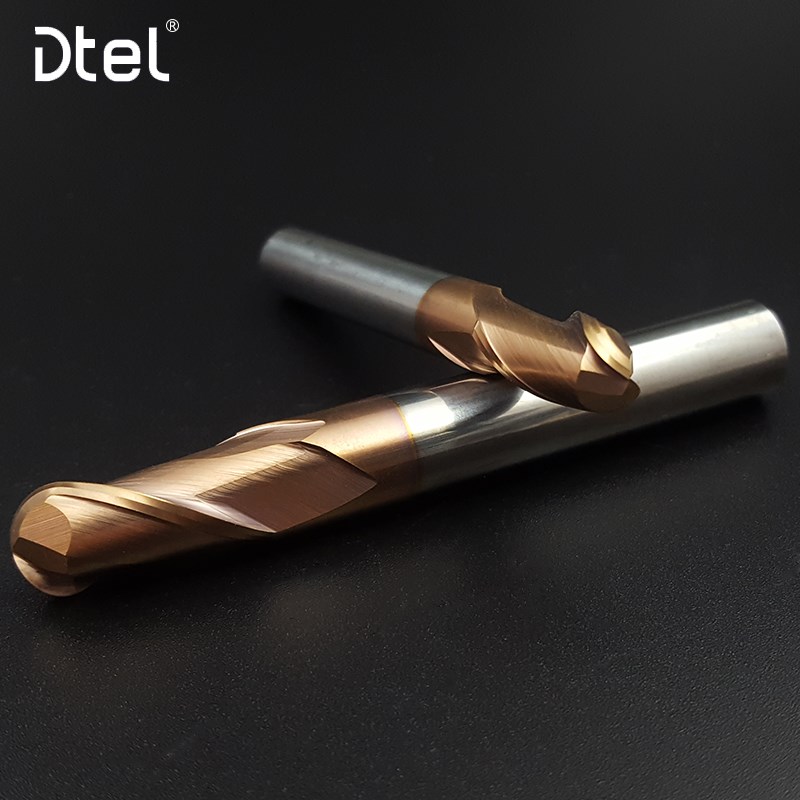 德特2刃60度r2硬质合金钨钢球头铣刀r1.75直柄超硬球形圆头立铣刀