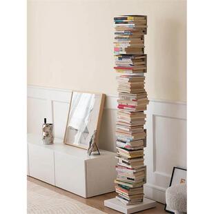 书架不锈钢落地式 纳维亚隐形储物架小中世纪窄书柜储物架床 斯堪