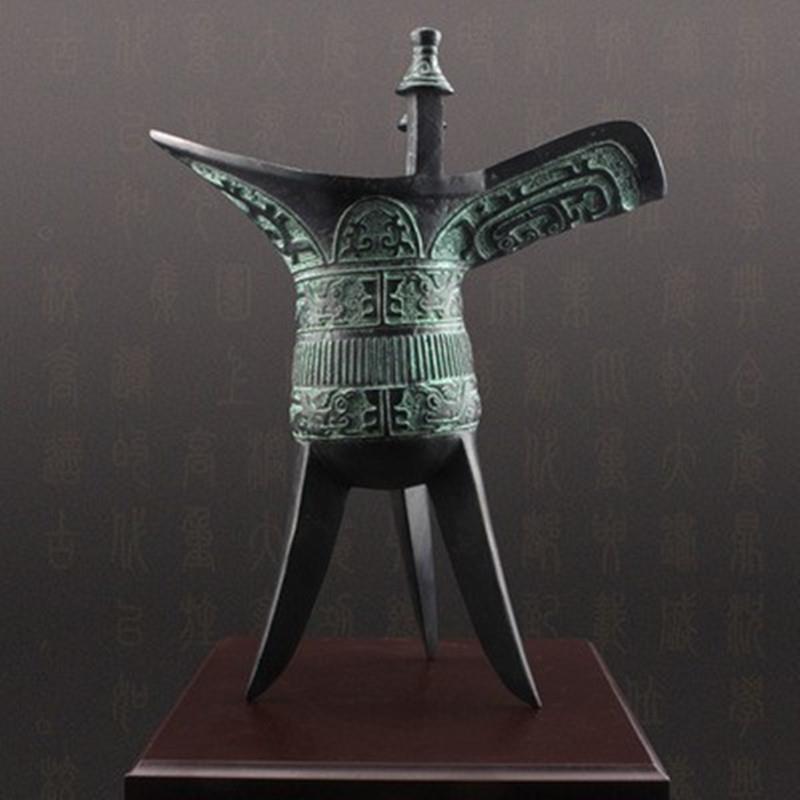包邮仿古青铜器爵杯摆件家居工艺品摆设礼品装饰艺术品办公室装修