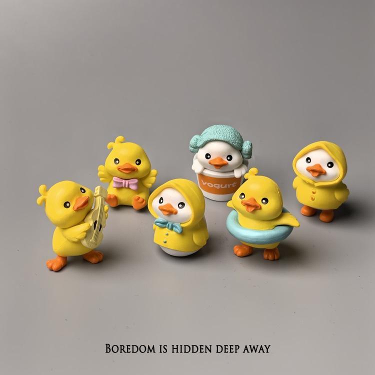 无聊瞭摆个唱歌鸭提提神电脑桌小摆件解压治愈屏幕日式工位装饰