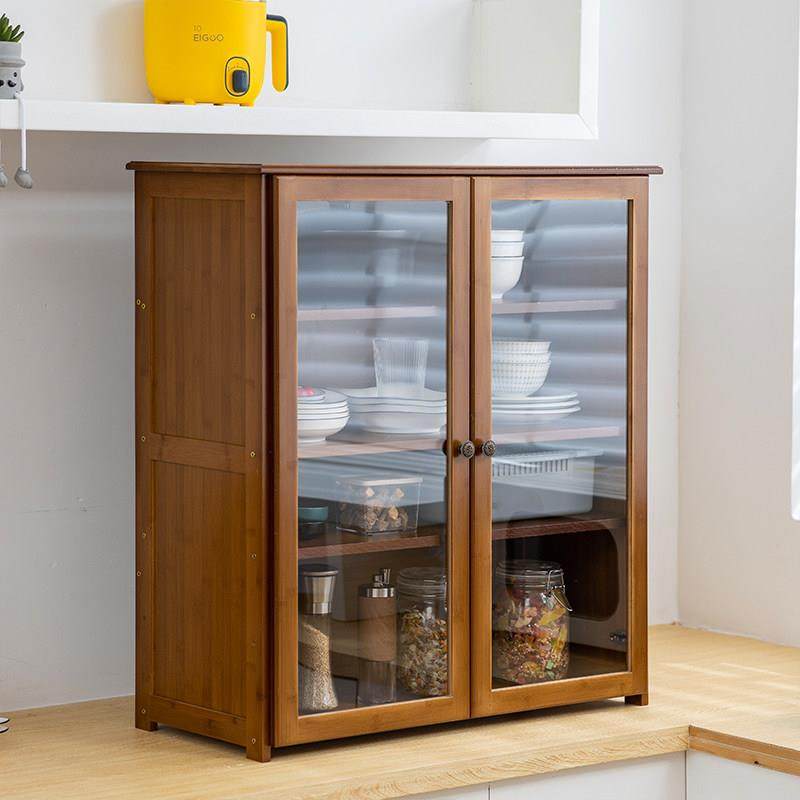 厨房碗盘柜置物架碗碟收纳盒家用餐具带盖子小型碗架实木碗筷储物,住宅家具,餐边柜,淘宝优惠券,粉丝福利购,淘宝优惠卷