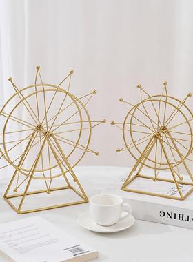 简约现代客厅电视柜酒柜装饰品摆件创意旋转摩天轮办公室桌面摆设