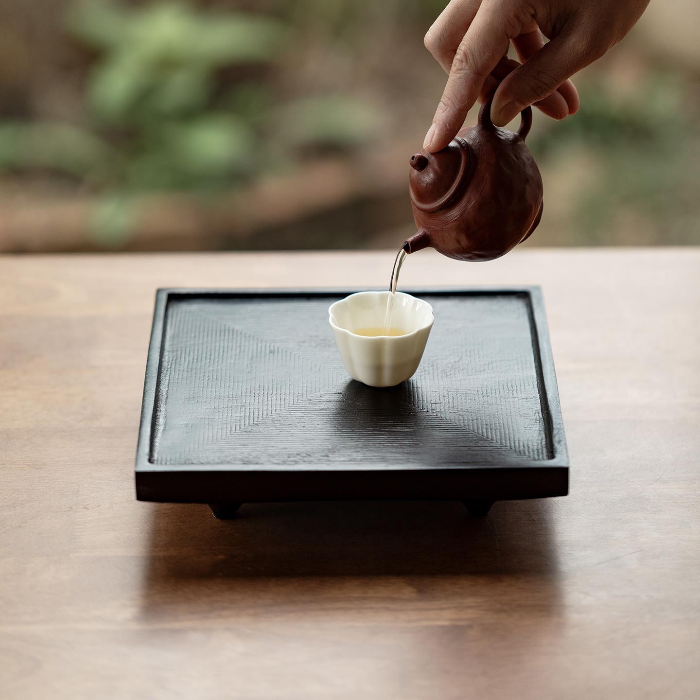 梵汝 高档胡桃木方形小茶台日式干泡盘壶承茶托盘侘寂风实木茶道