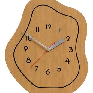 WOZOOM屋准免打孔挂钟客厅家用时钟电视背景墙创意石英钟2025新款