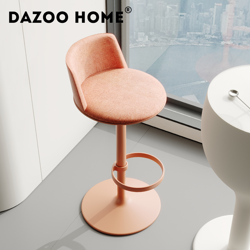 现代简约高端吧台椅酒吧奶茶店咖啡店高脚椅凳设计师家用岛台椅子