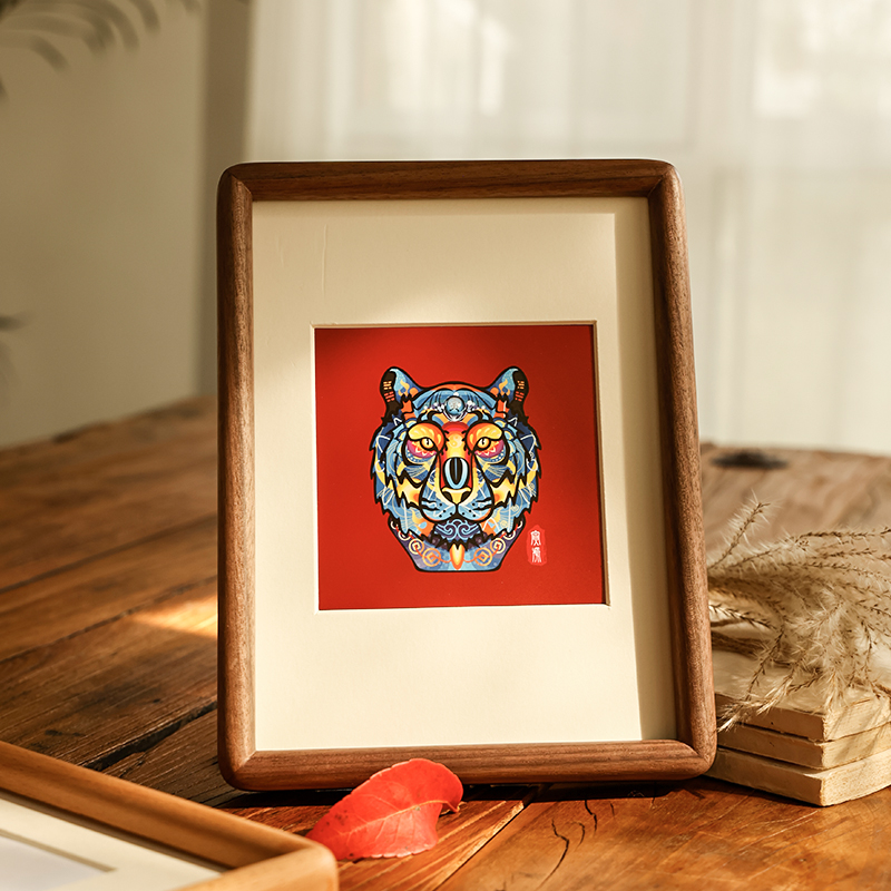 实木相框摆台定制diy6寸/7寸/8寸榫卯挂墙结婚R照高级感画框全家