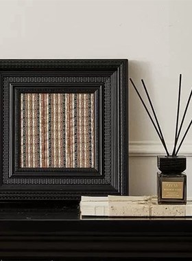 创意客厅餐边柜玄关柜样板间软装油画框实木复古欧式组合装饰摆件