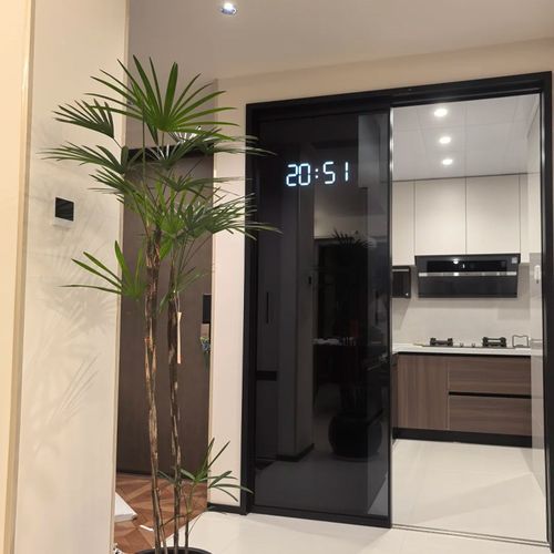 3d电子镂空钟客厅挂墙亮灯家用大显示屏数显时钟创意数字壁灯led