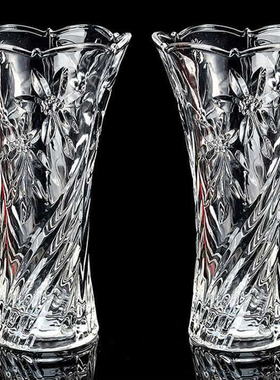 玻璃花瓶加厚大号透明客厅摆件水培花瓶富贵竹百合插干花陶瓷花瓶